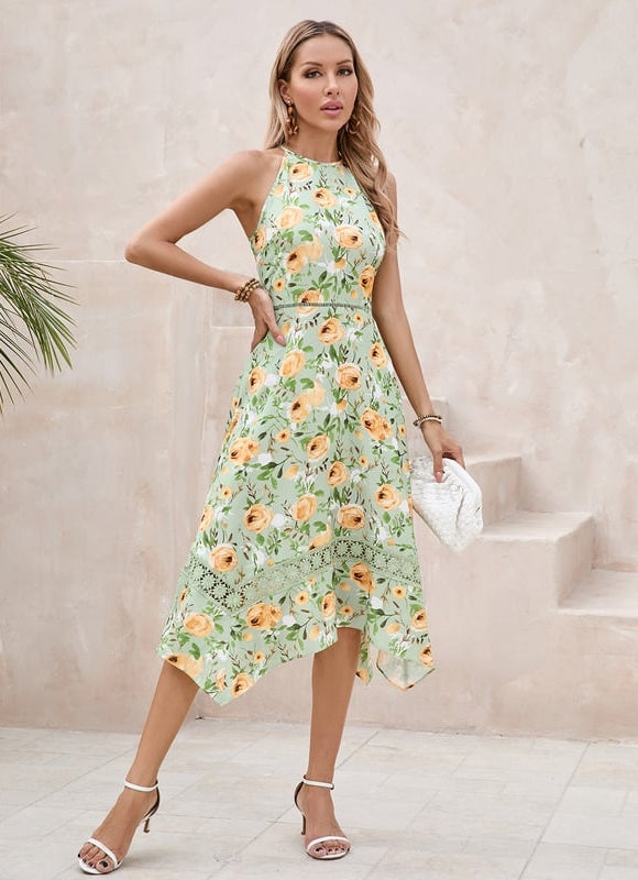 Robe Chic Trapèze Verte - gallery 3