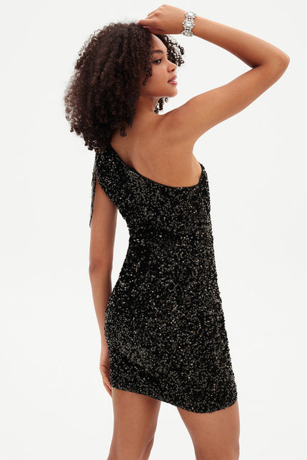Robe Noir Et Doré Chic - gallery 4
