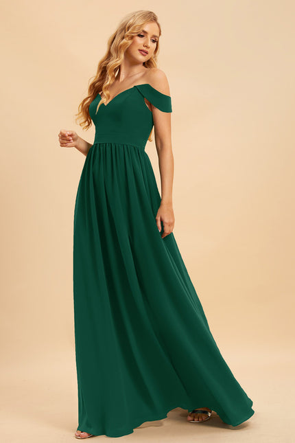 Robe Chic Mousseline Émeraude - gallery 2