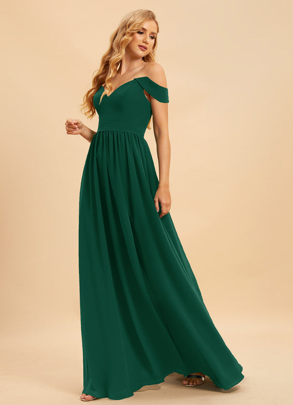 Robe Chic Mousseline Émeraude - gallery 2