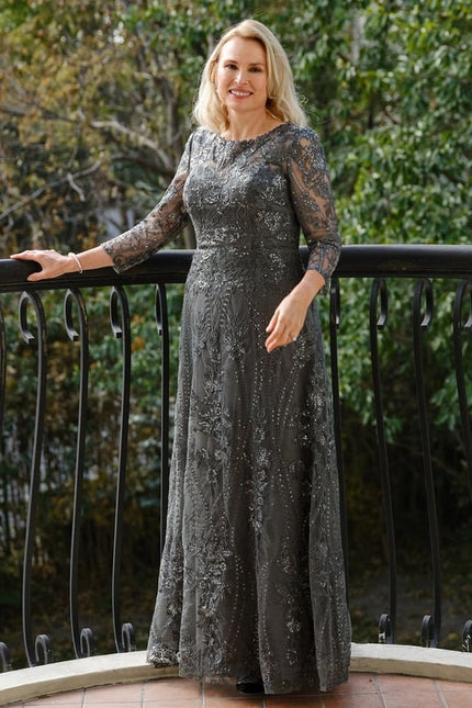 Robe Chic Dentelle Charbon - gallery 2