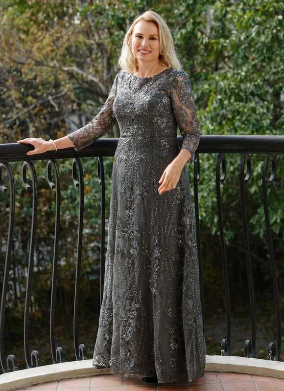 Robe Chic Dentelle Charbon - gallery 2