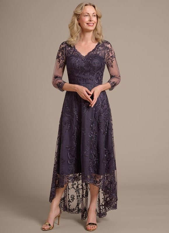 Robe Chic Dentelle Violette - gallery 3