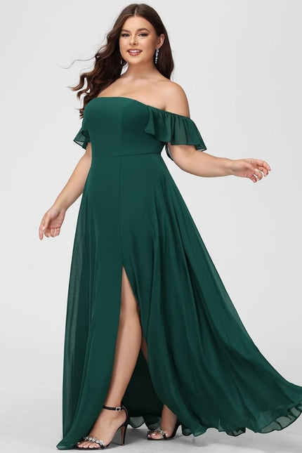 Robe Chic Mousseline Émeraude - gallery 6