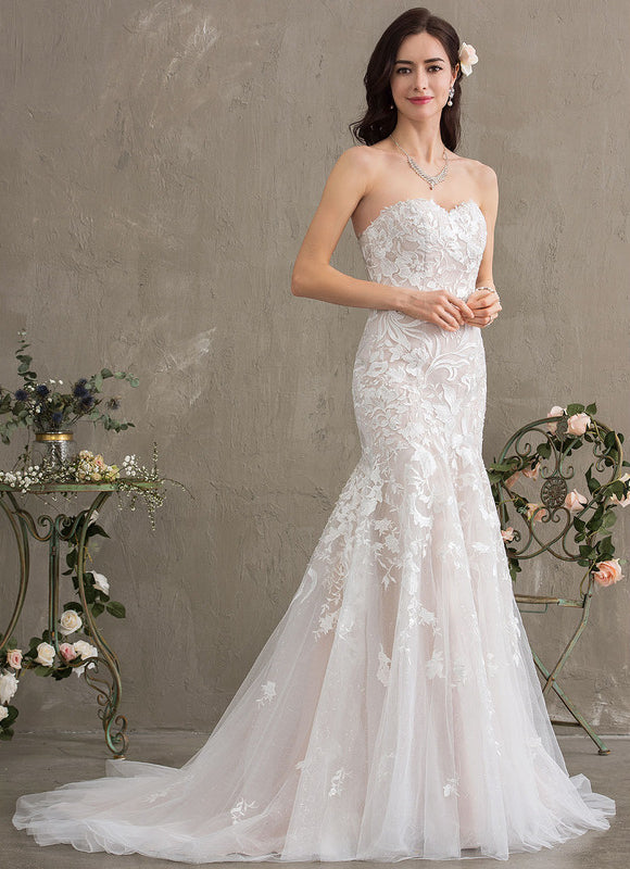 Robe Chic Blanche Sirène Col Cœur