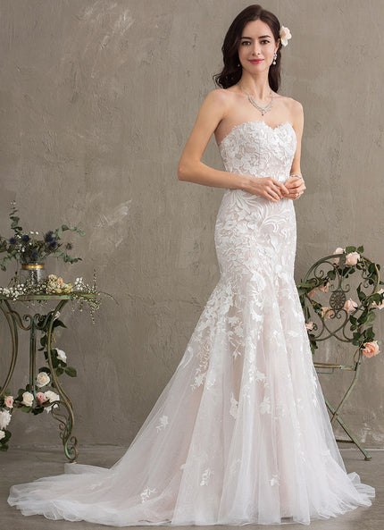 Robe Chic Blanche Sirène Col Cœur