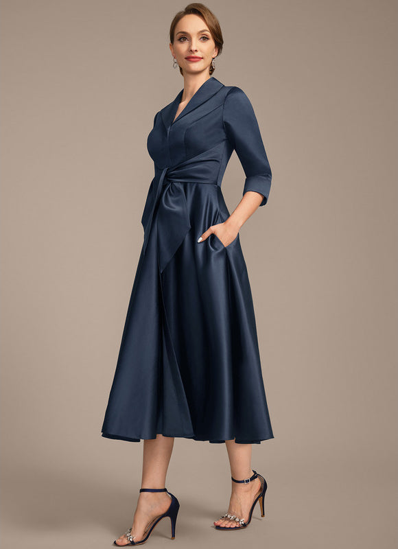 Robe Droite Bleu Marine Chic - gallery 4
