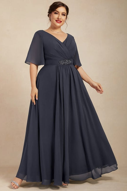 Robe Chic Longue Charbon Flottante - gallery 7