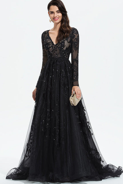 Robe Chic Noir Éblouissant - gallery 3