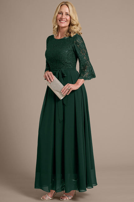 Robe Chic Dentelle Émeraude - gallery 4