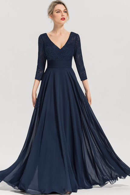 Robe Chic Longue Marine Élégante