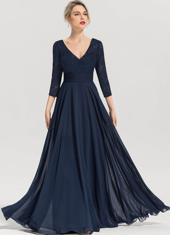 Robe Chic Longue Marine Élégante