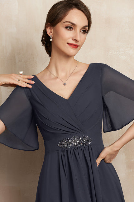 Robe Chic Longue Charbon Flottante - gallery 3
