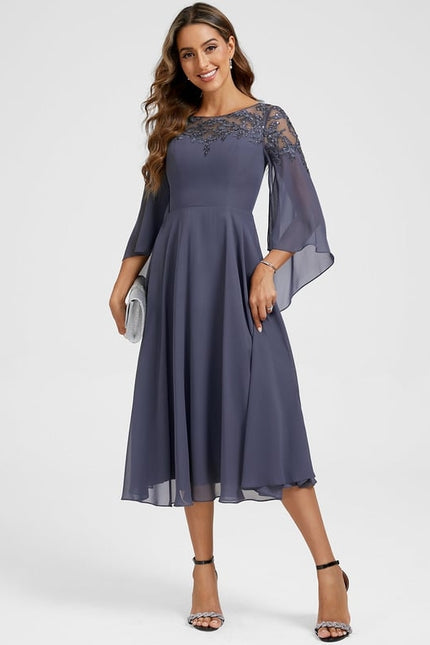 Robe Chic Longue Évasée Élégante - gallery 1