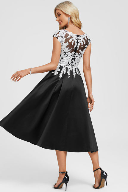 Robe Chic Satinée À Dentelle - gallery 6