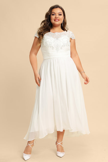 Robe En Lin Blanc Chic - gallery 5