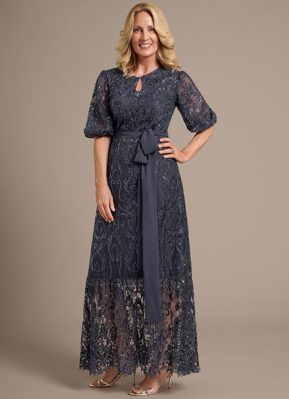 Robe Chic Dentelle Marine - gallery 1