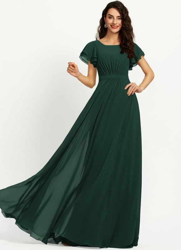 Robe Chic Mousseline Drapée - gallery 4