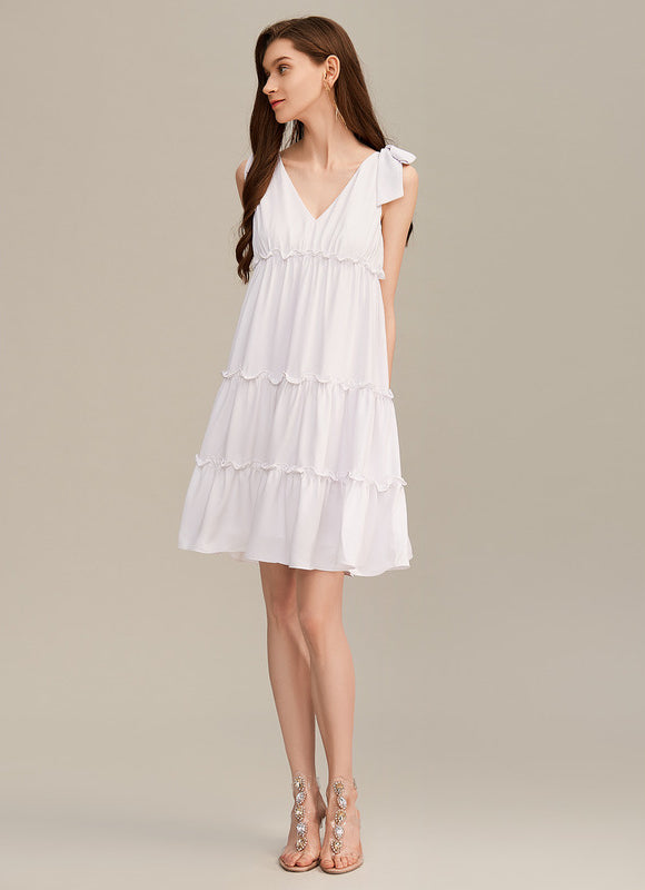 Robe Chic Verte Évasée - gallery 2