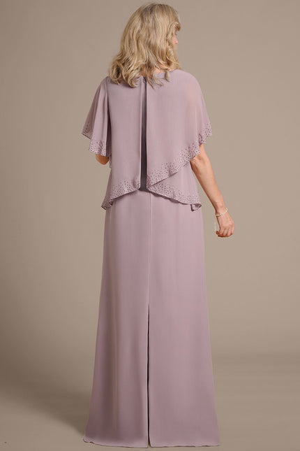 Robe Chic Longue Mauve Élégante - gallery 6