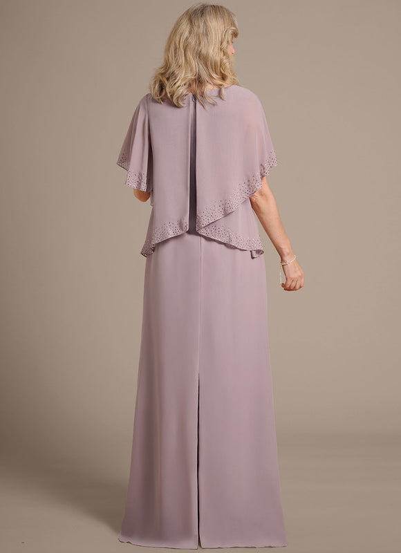 Robe Chic Longue Mauve Élégante - gallery 6
