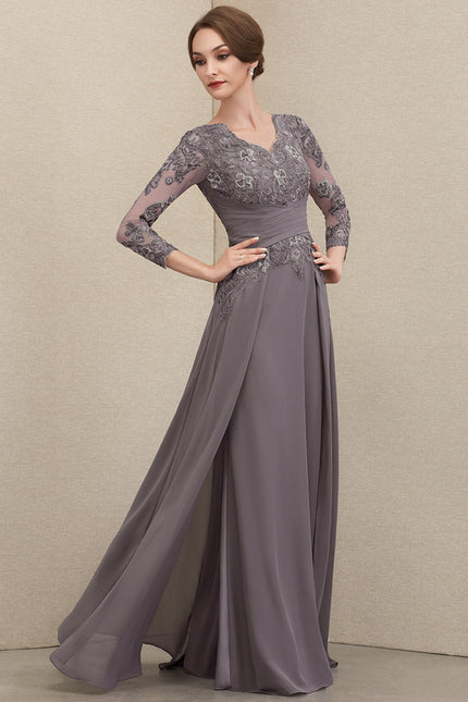 Robe Chic Gris Élégant - gallery 1