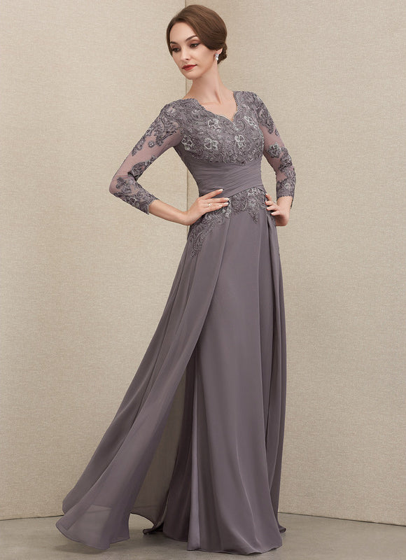 Robe Chic Gris Élégant - gallery 1