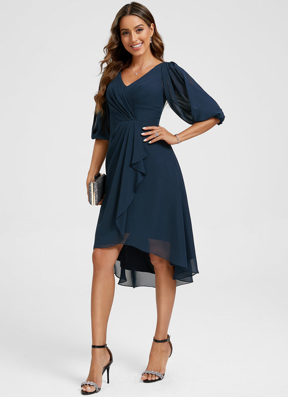Robe Chic Asymétrique Vaporeuse - gallery 2