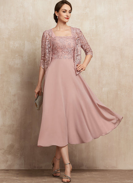 Robe Chic Élégance Rosée Tissée