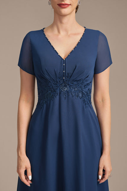 Robe Chic Bleu Marine Élégante - gallery 8