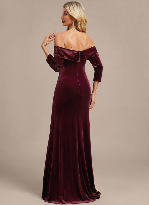 Robe Chic Velours Prune Élégante - gallery 6