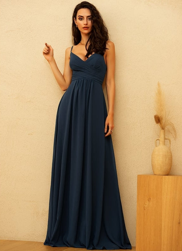 Robe Chic Longue Verte Fluide