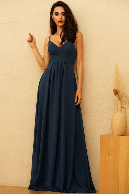 Robe Chic Longue Verte Fluide