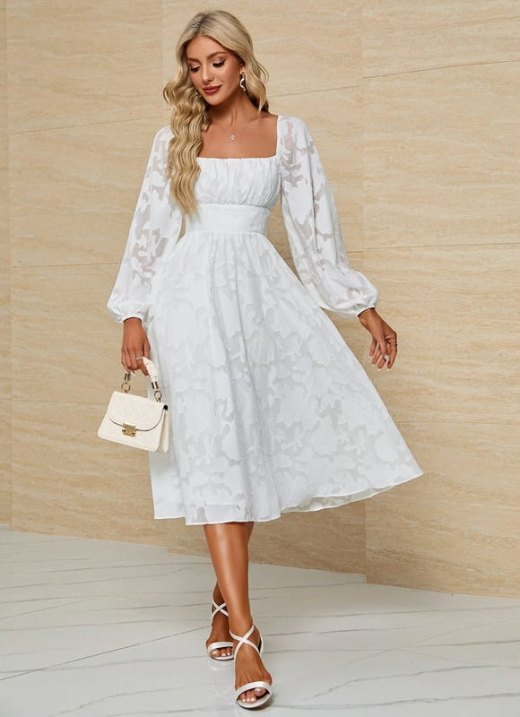 Robe Chic Blanche Aérée - gallery 5