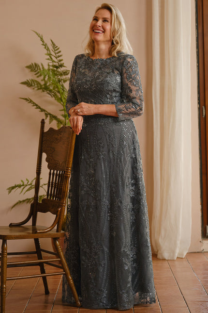 Robe Chic Dentelle Charbon - gallery 9