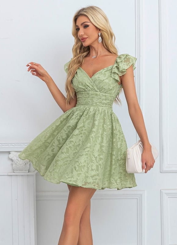Robe Chic Flore Verte - gallery 1