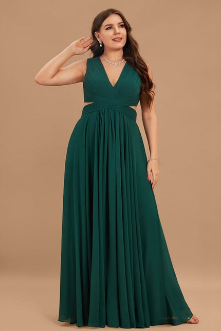 Robe Chic Longue Bordeaux Plissée - gallery 6