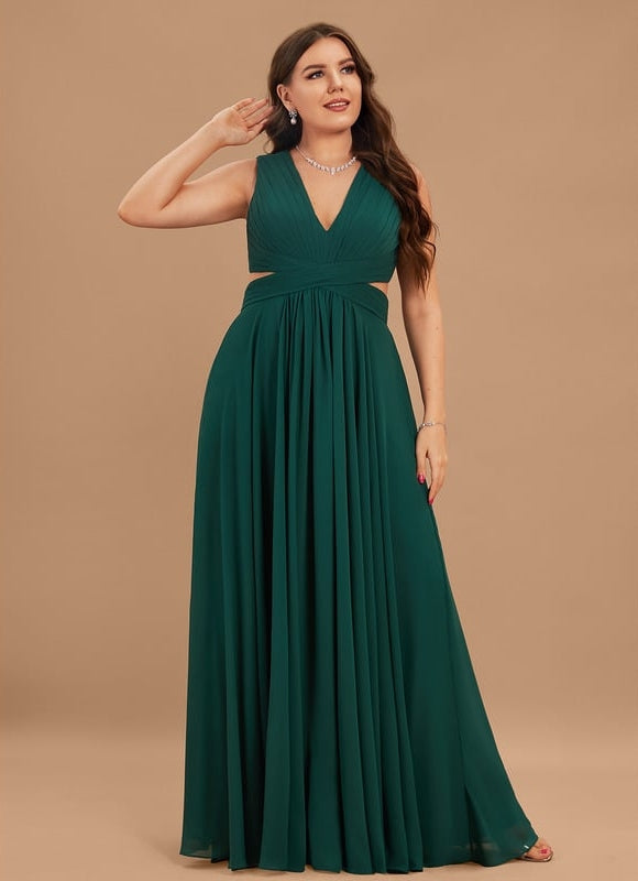 Robe Chic Longue Verte Fluide - gallery 6