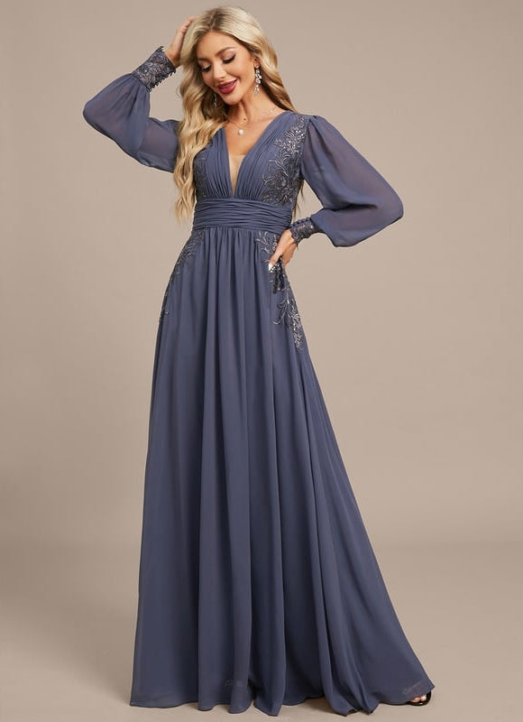 Robe Chic Bleu Nuit Élégante - gallery 4