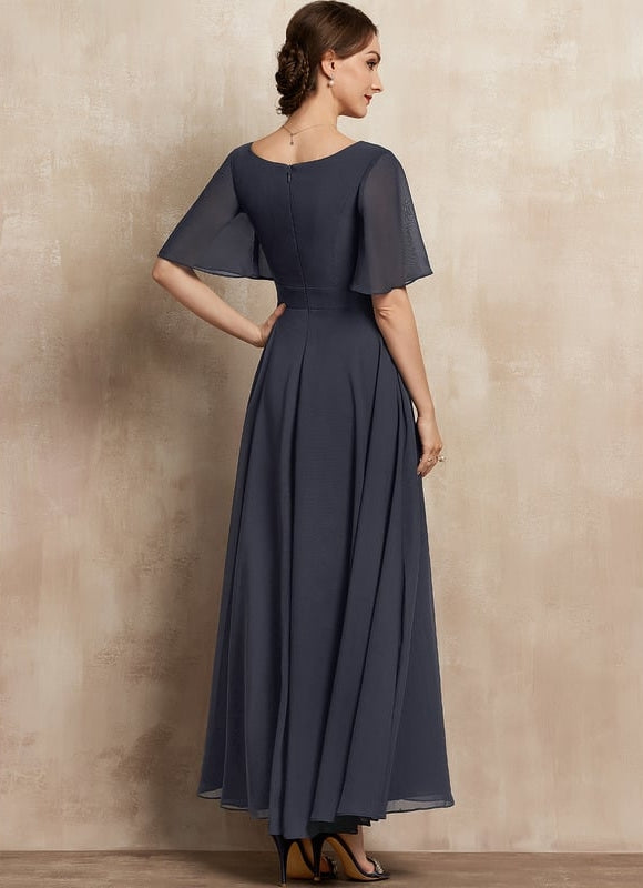 Robe Chic Longue Charbon Flottante - gallery 4