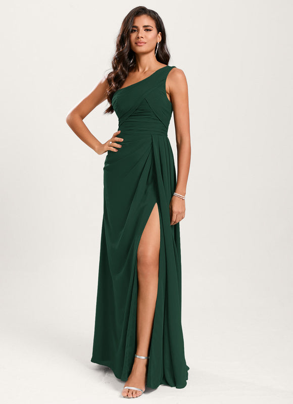 Robe Chic Asymétrique Beige - gallery 3