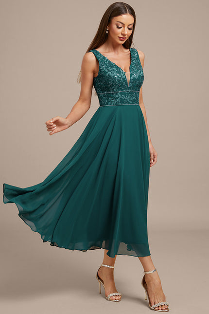 Robe Chic Émeraude Fluide - gallery 5
