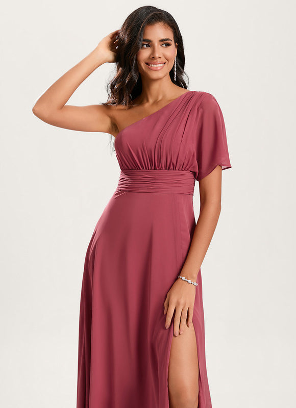 Robe Chic Asymétrique Beige - gallery 4