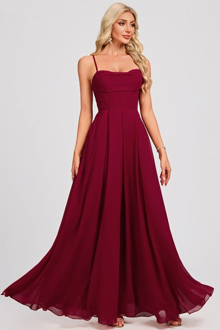 Robe Chic Bordeaux Flottante - gallery 4