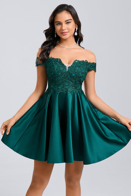 Robe Chic Émeraude Festive