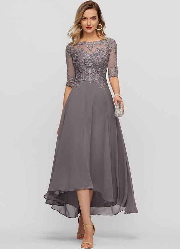 Robe Chic Grise Raffinée - gallery 2