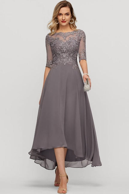 Robe Chic Grise Raffinée - gallery 2