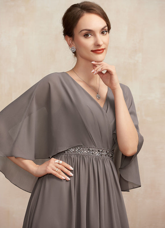 Robe Chic Longue Fluide Grise - gallery 3