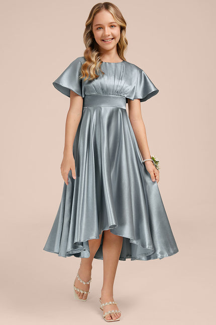 Robe Chic Satin Bleu Profond