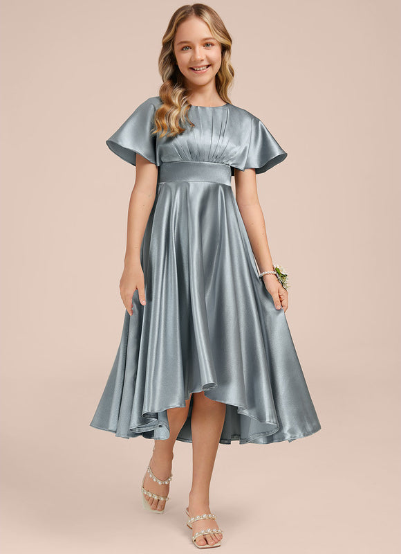 Robe Chic Satin Bleu Profond